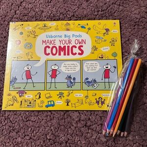 Usborne Big Pads Make your own comics BN sealed with pencils set